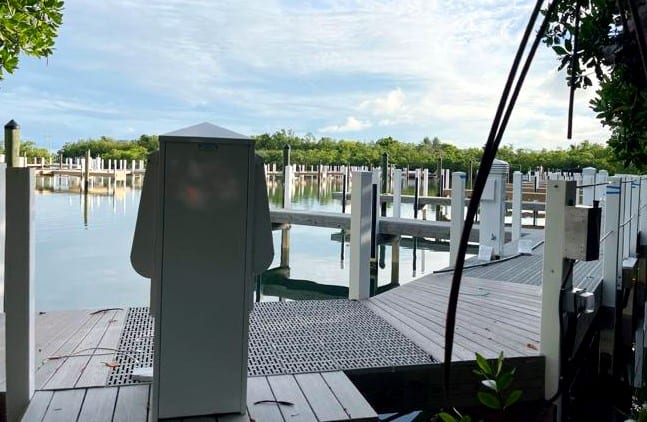 Dockside marina power pedestal