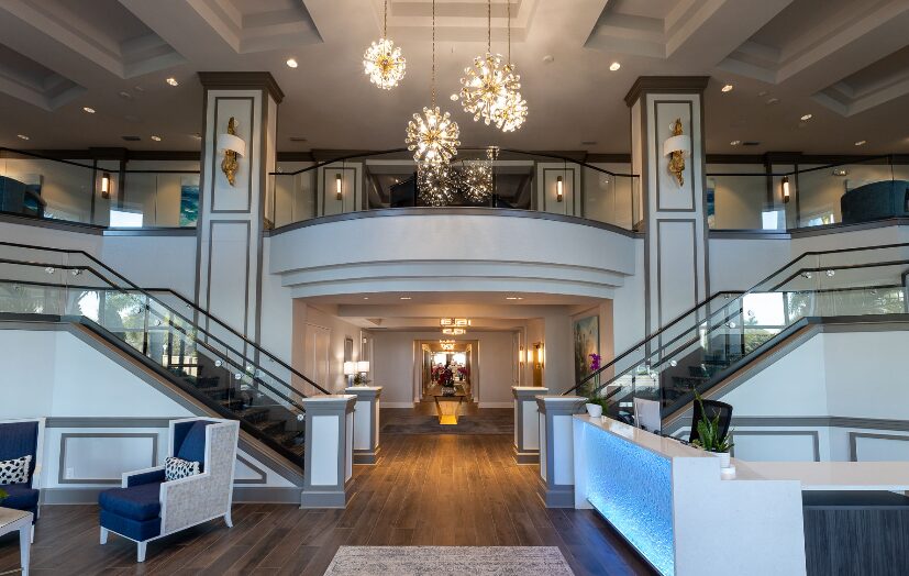 Rendering of the renovated Island Country Club lobby
