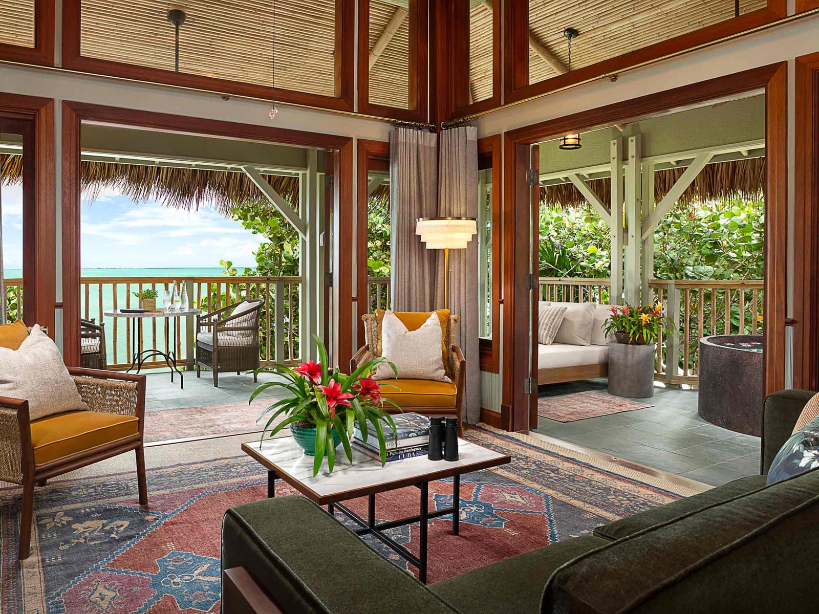 Guest suite interior at Little Palm Island