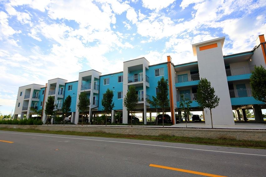 Quarry Phase III apartment building seen from the road