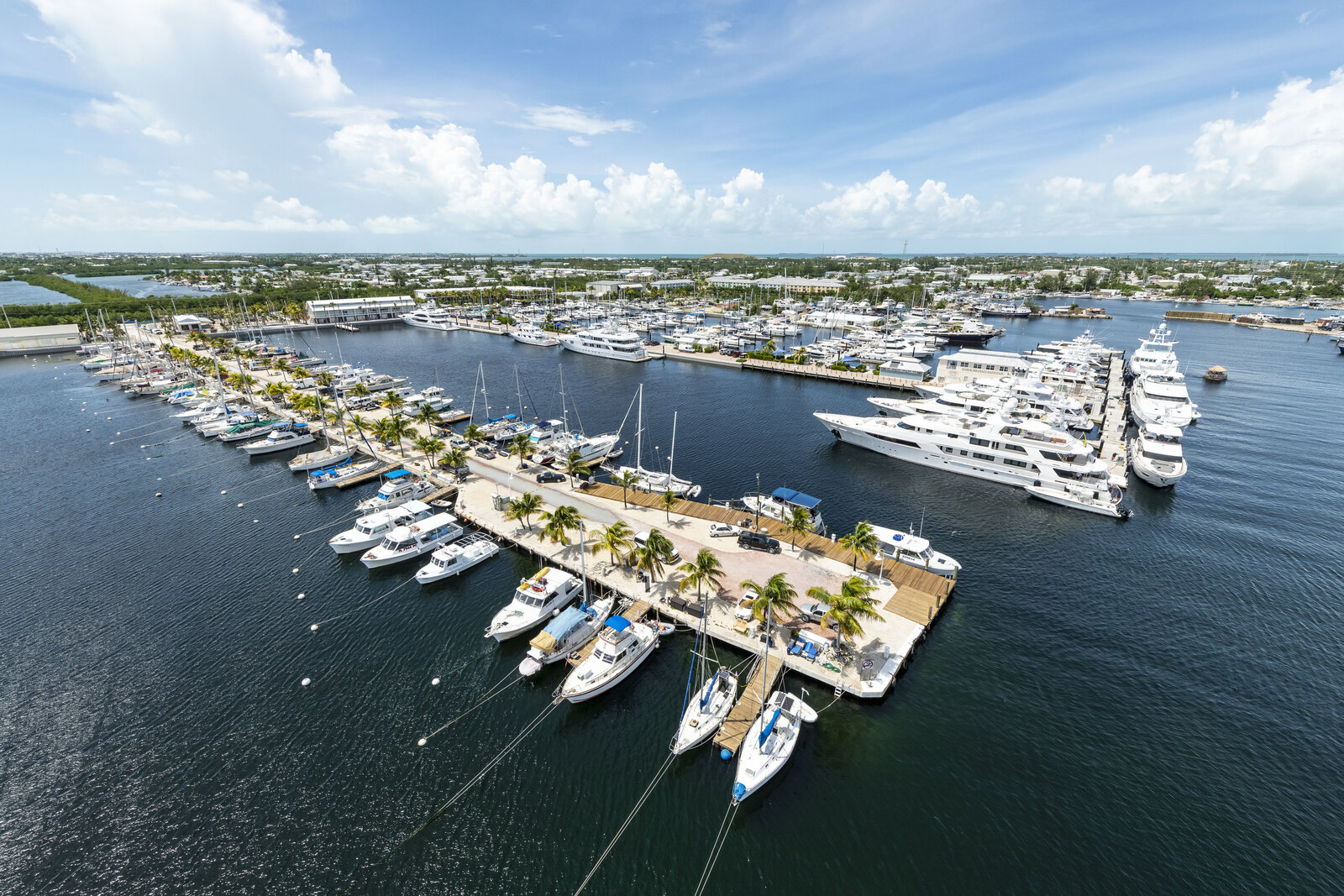 Stock Island Marina docks and yachts