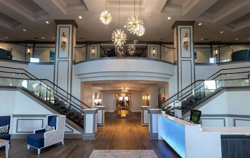 Rendering of the renovated Island Country Club lobby